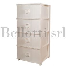PRATIKA KOOL 4 CASSETTIERA BIANCO B&F